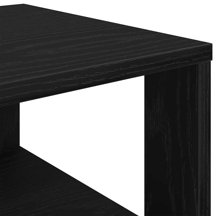 Schoenenrek 61x32x70 cm bewerkt hout zwart