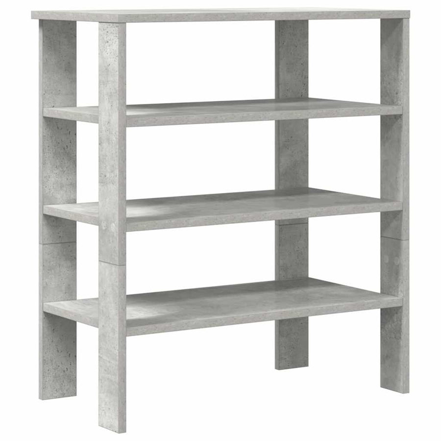 Schoenenrek 61x32x70 cm bewerkt hout betongrijs