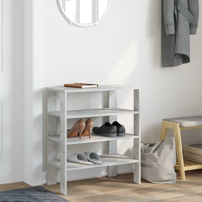 Schoenenrek 61x32x70 cm bewerkt hout betongrijs