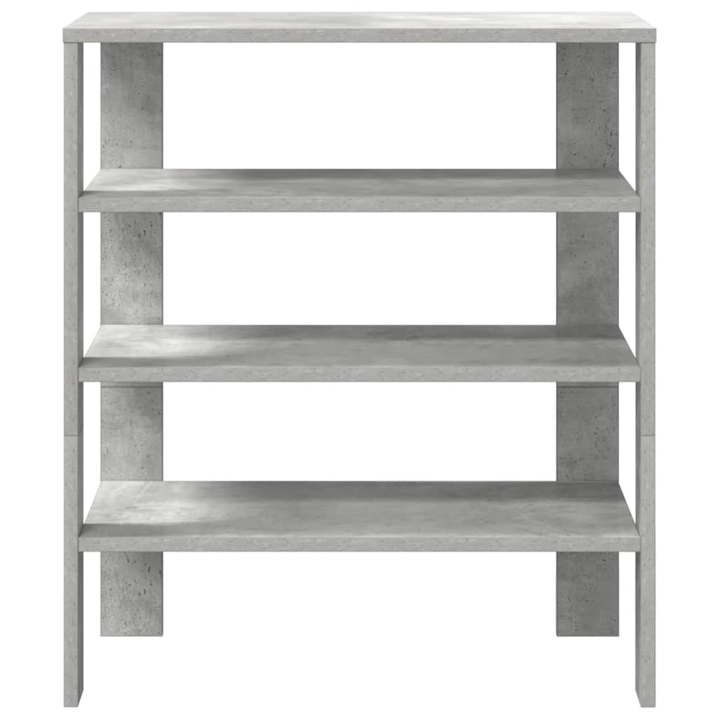 Schoenenrek 61x32x70 cm bewerkt hout betongrijs