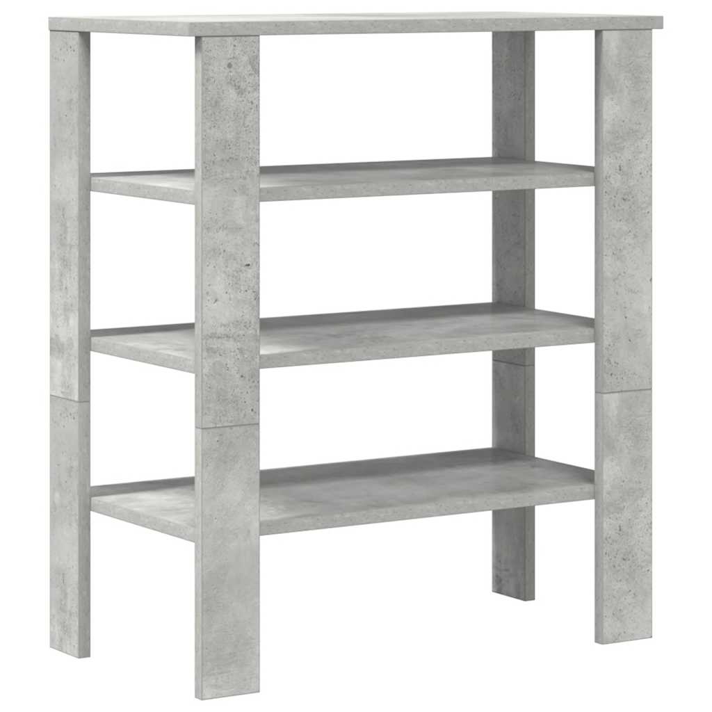 Schoenenrek 61x32x70 cm bewerkt hout betongrijs