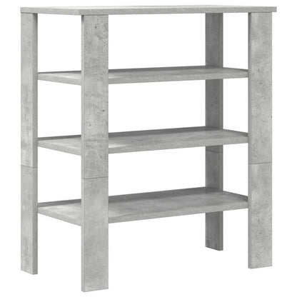 Schoenenrek 61x32x70 cm bewerkt hout betongrijs