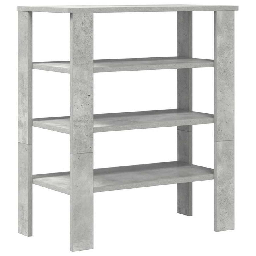Schoenenrek 61x32x70 cm bewerkt hout betongrijs