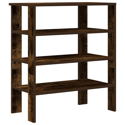 Schoenenrek 61x32x70 cm bewerkt hout gerookt eikenkleurig