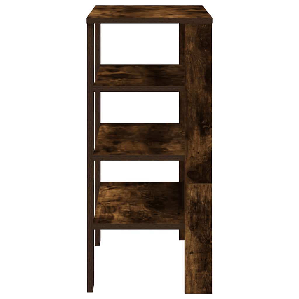 Schoenenrek 61x32x70 cm bewerkt hout gerookt eikenkleurig