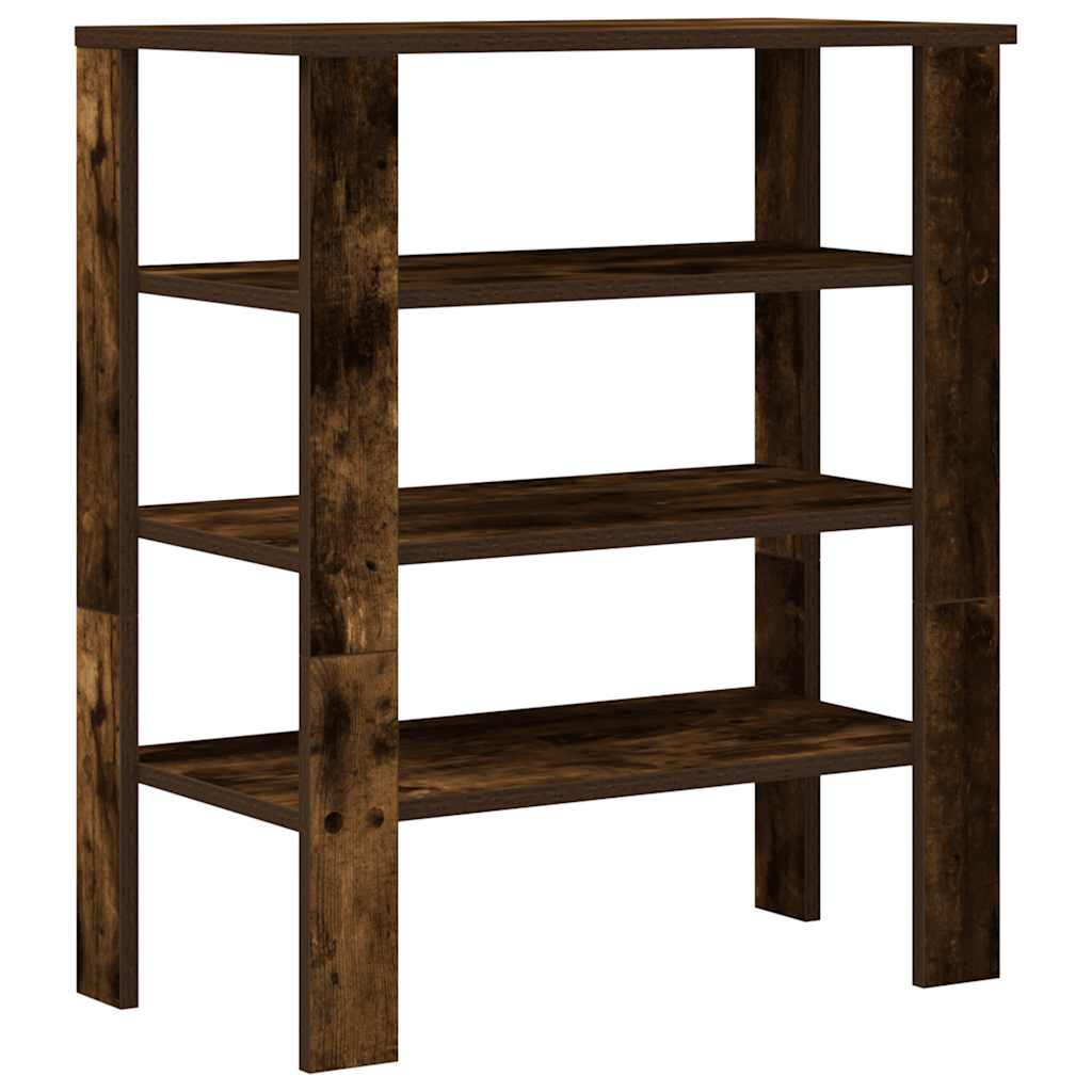 Schoenenrek 61x32x70 cm bewerkt hout gerookt eikenkleurig