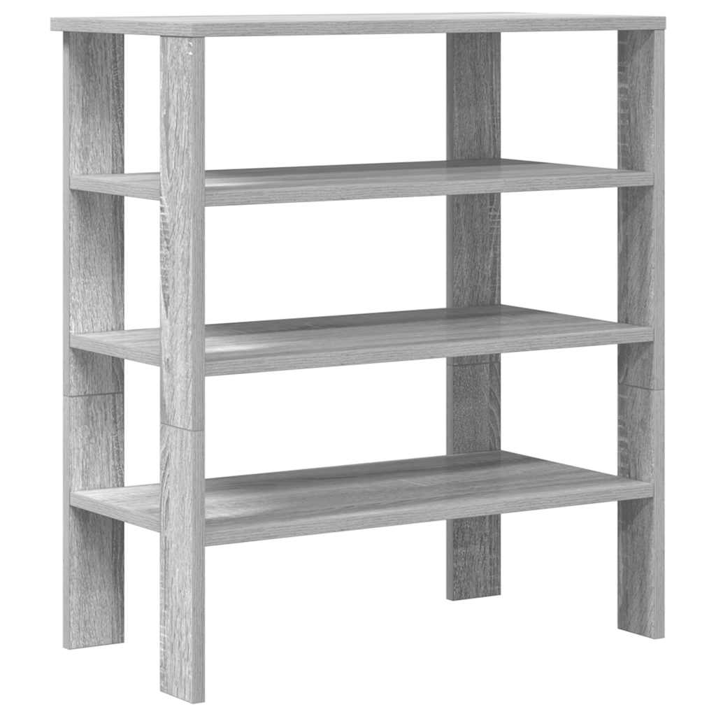 Schoenenrek 61x32x70 cm bewerkt hout grijs sonoma