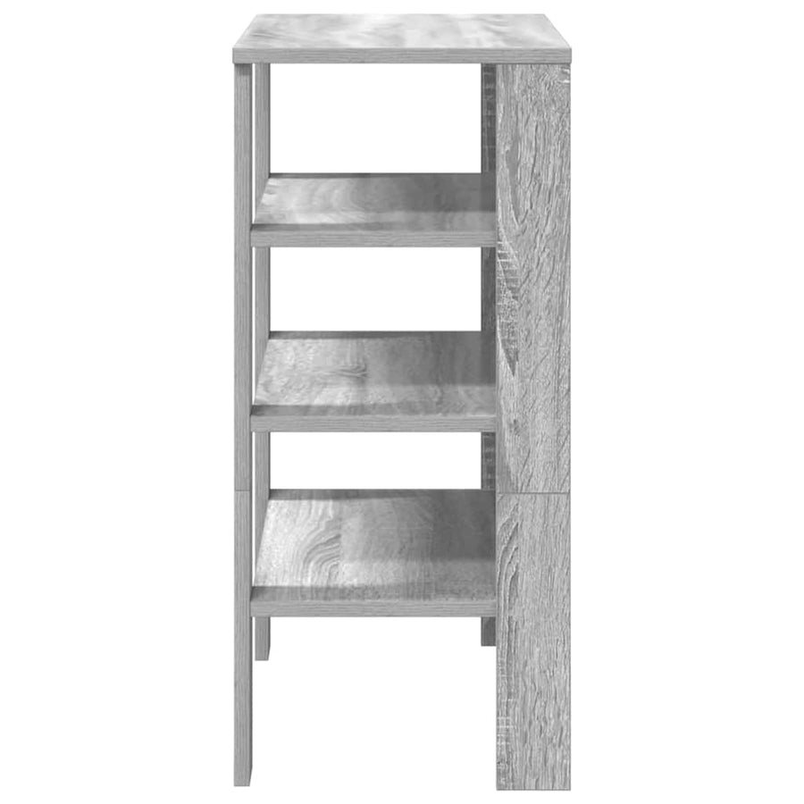 Schoenenrek 61x32x70 cm bewerkt hout grijs sonoma