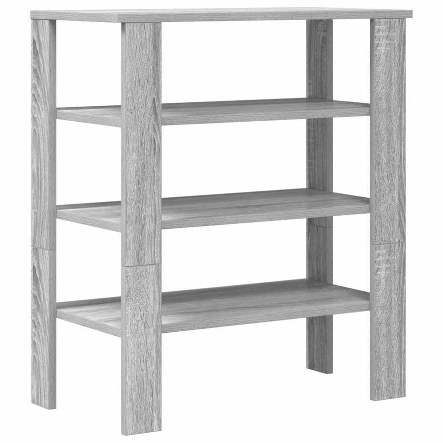 Schoenenrek 61x32x70 cm bewerkt hout grijs sonoma