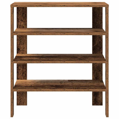 Schoenenrek 61x32x70 cm bewerkt hout oud houtkleurig