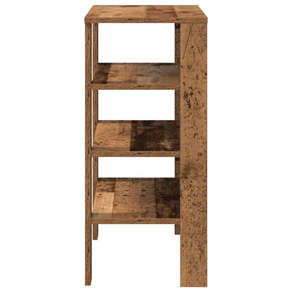 Schoenenrek 61x32x70 cm bewerkt hout oud houtkleurig