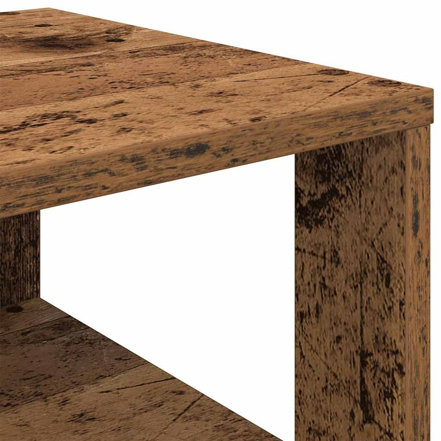 Schoenenrek 61x32x70 cm bewerkt hout oud houtkleurig