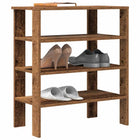 Schoenenrek 61x32x70 cm bewerkt hout oud houtkleurig
