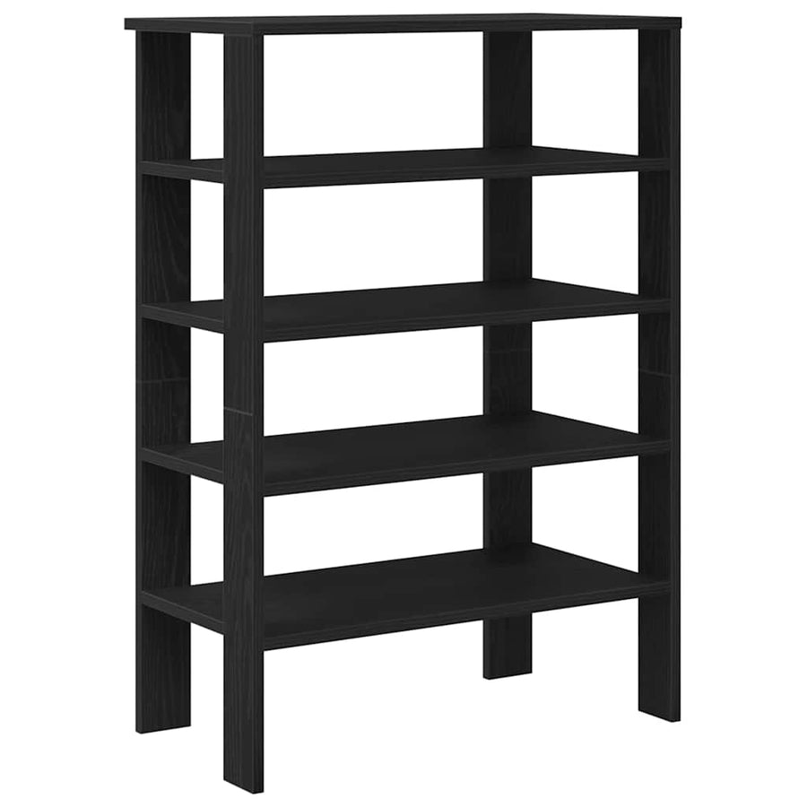 Schoenenrek 61x32x87,5 cm bewerkt hout zwart