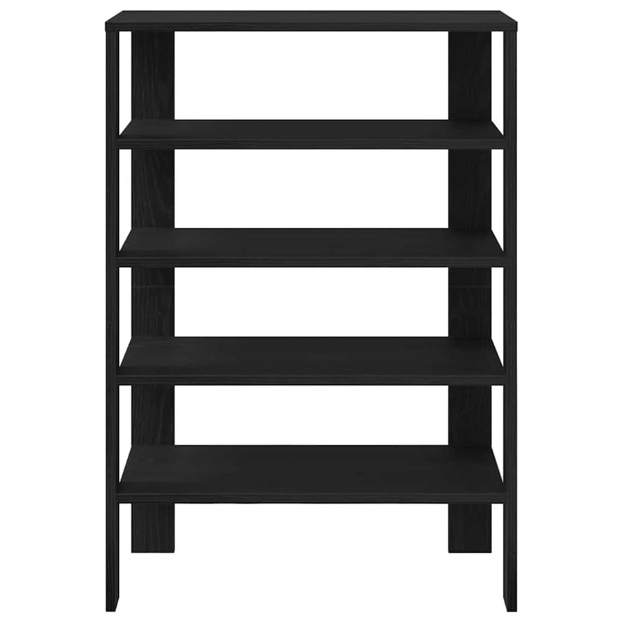 Schoenenrek 61x32x87,5 cm bewerkt hout zwart