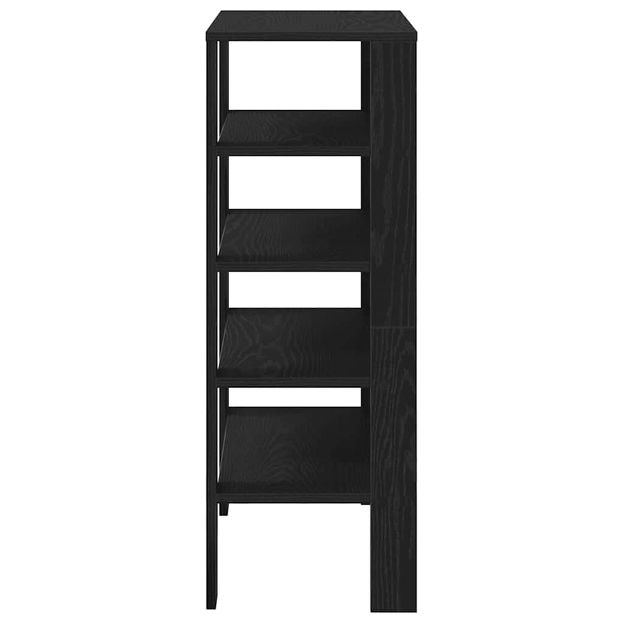 Schoenenrek 61x32x87,5 cm bewerkt hout zwart