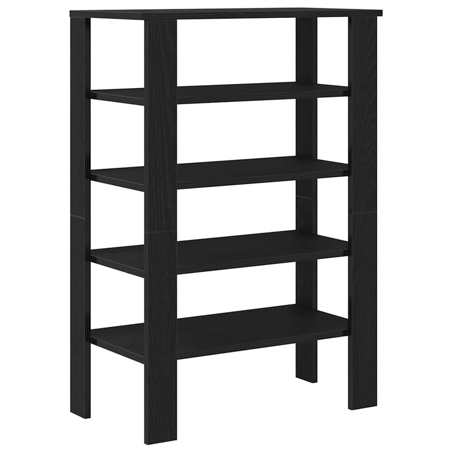 Schoenenrek 61x32x87,5 cm bewerkt hout zwart