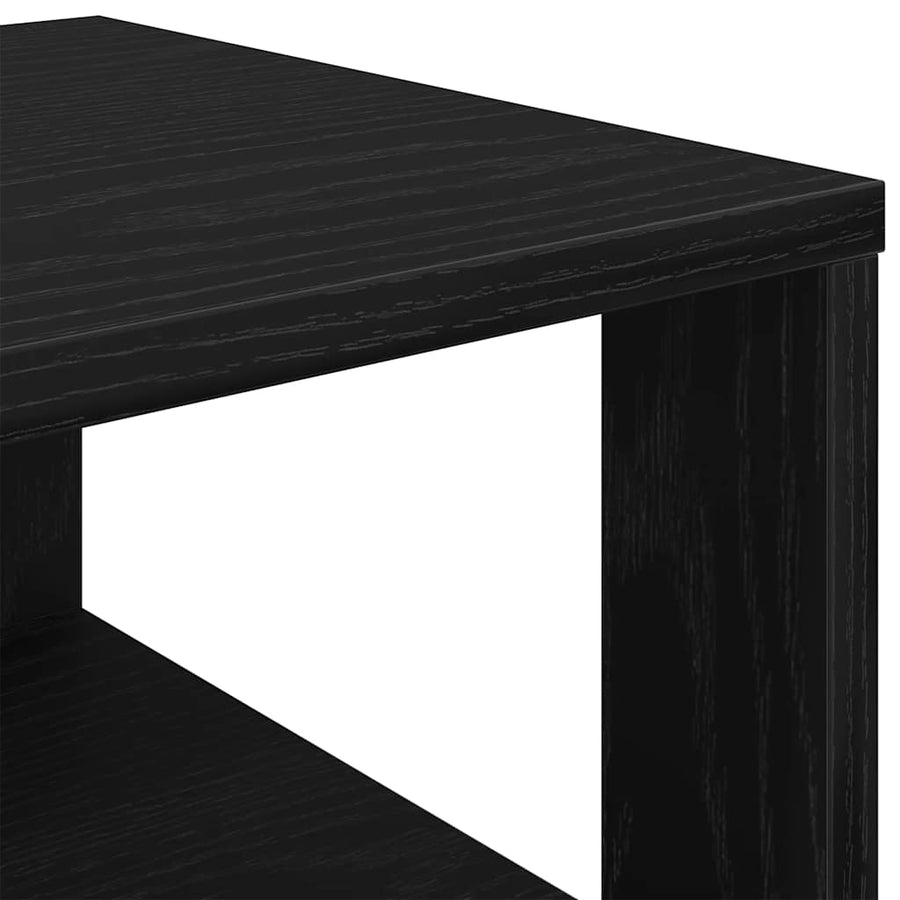 Schoenenrek 61x32x87,5 cm bewerkt hout zwart