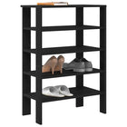 Shoe Rack 61x32x87.5 cm Treated Wood Black