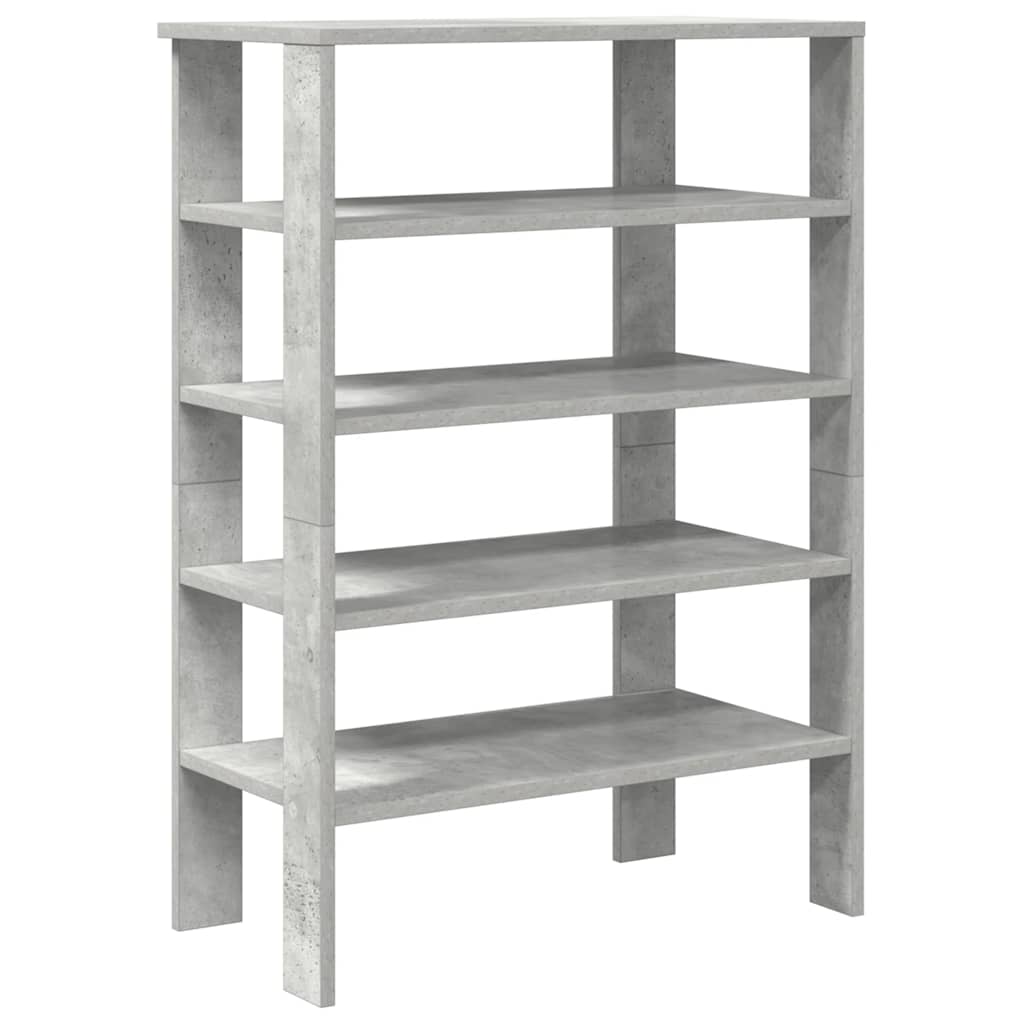 Schoenenrek 61x32x87,5 cm bewerkt hout betongrijs
