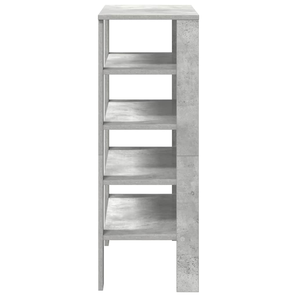 Schoenenrek 61x32x87,5 cm bewerkt hout betongrijs