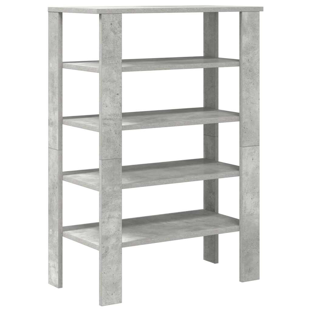 Schoenenrek 61x32x87,5 cm bewerkt hout betongrijs