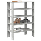 Schoenenrek 61x32x87,5 cm bewerkt hout betongrijs
