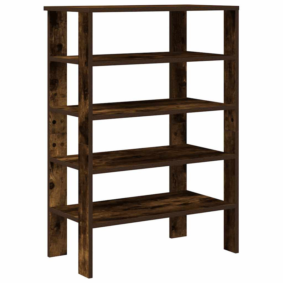Schoenenrek 61x32x87,5 cm bewerkt hout gerookt eikenkleurig