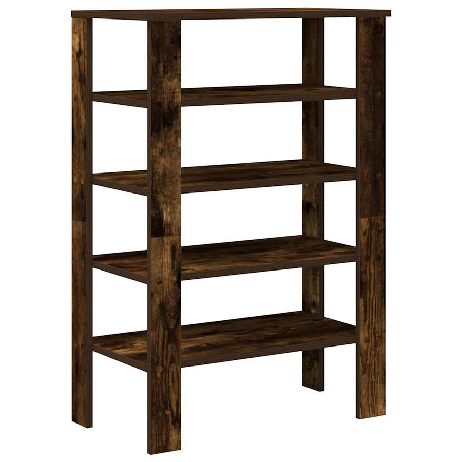 Schoenenrek 61x32x87,5 cm bewerkt hout gerookt eikenkleurig