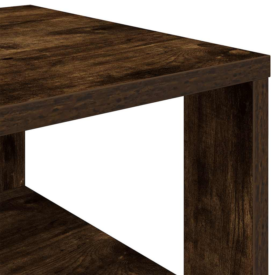 Schoenenrek 61x32x87,5 cm bewerkt hout gerookt eikenkleurig