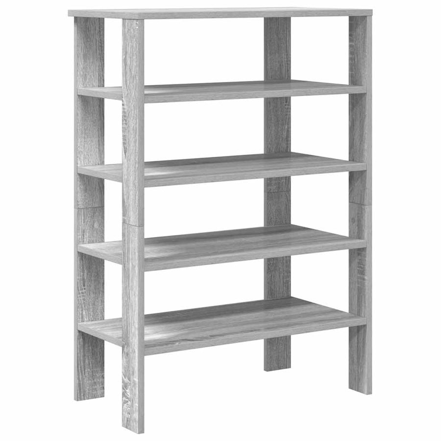 Schoenenrek 61x32x87,5 cm bewerkt hout grijs sonoma eikenkleur