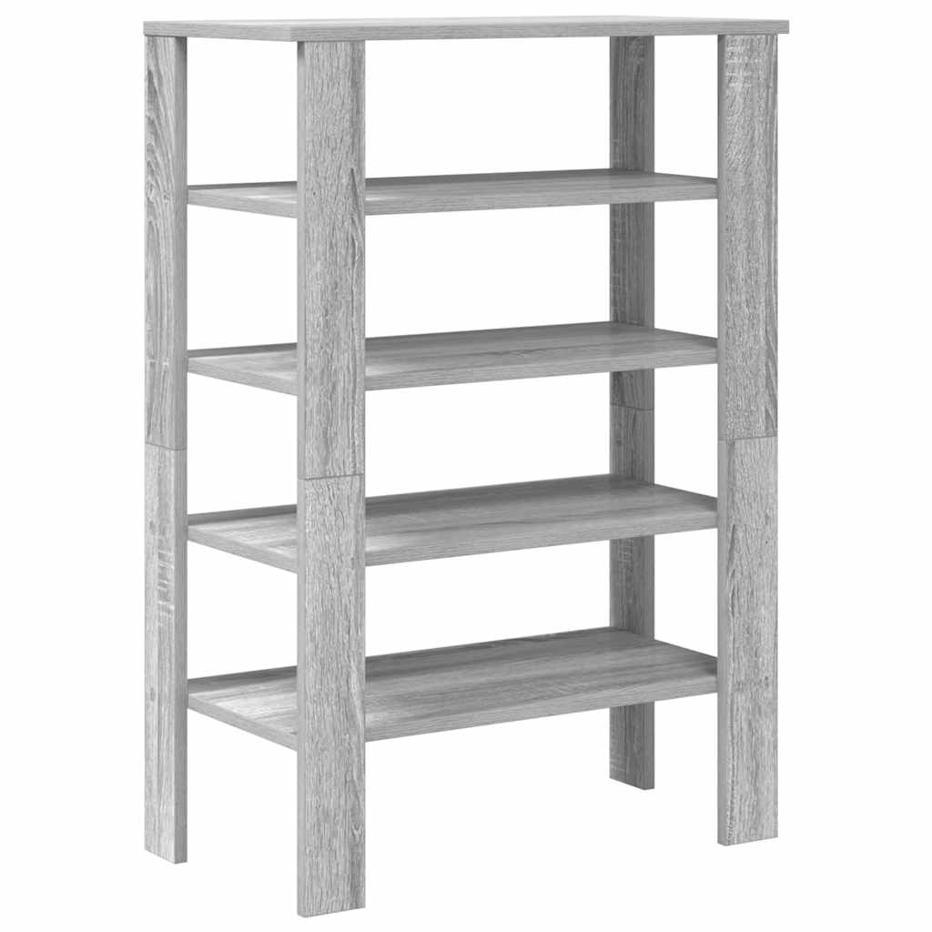 Schoenenrek 61x32x87,5 cm bewerkt hout grijs sonoma eikenkleur