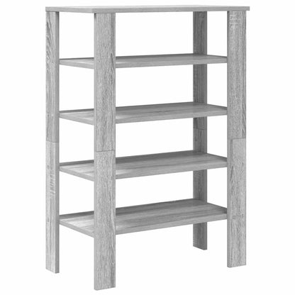 Schoenenrek 61x32x87,5 cm bewerkt hout grijs sonoma eikenkleur