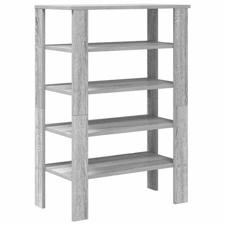 Schoenenrek 61x32x87,5 cm bewerkt hout grijs sonoma eikenkleur