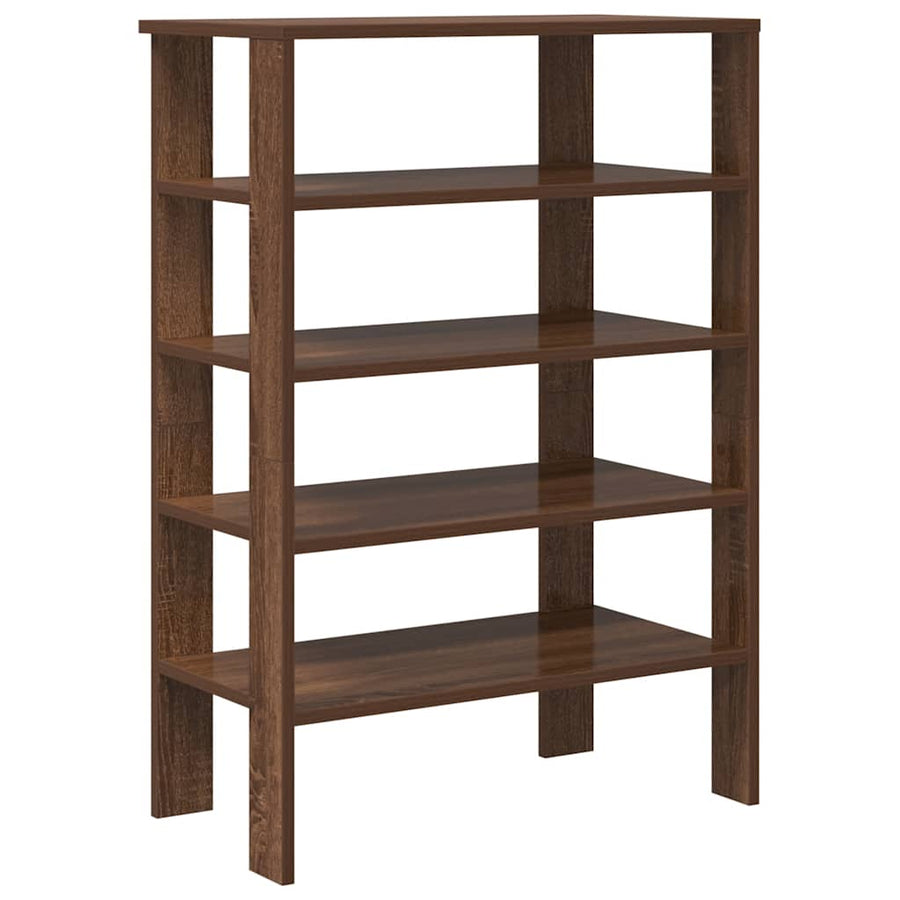 Schoenenrek 61x32x87,5 cm bewerkt hout bruin eikenkleurig