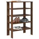 Shoe rack 61x32x87.5 cm engineered wood brown oak-look