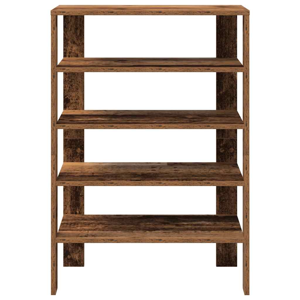 Schoenenrek 61x32x87,5 cm bewerkt hout oud houtkleurig