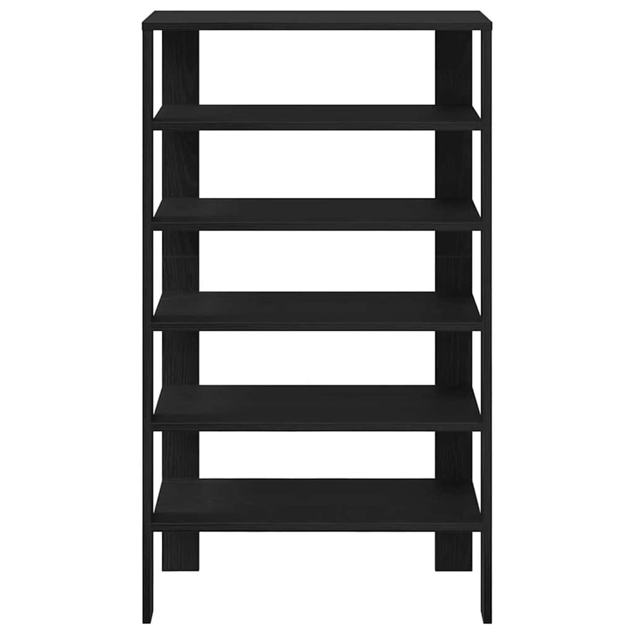 Schoenenrek 61x32x105 cm bewerkt hout zwart