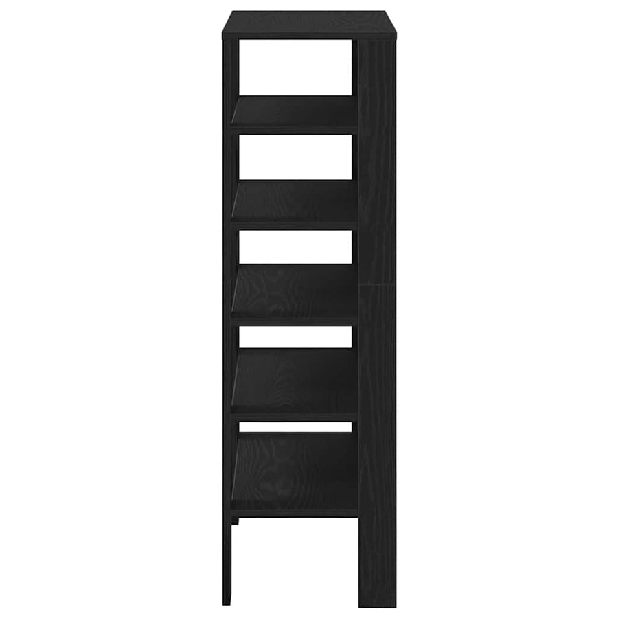 Schoenenrek 61x32x105 cm bewerkt hout zwart