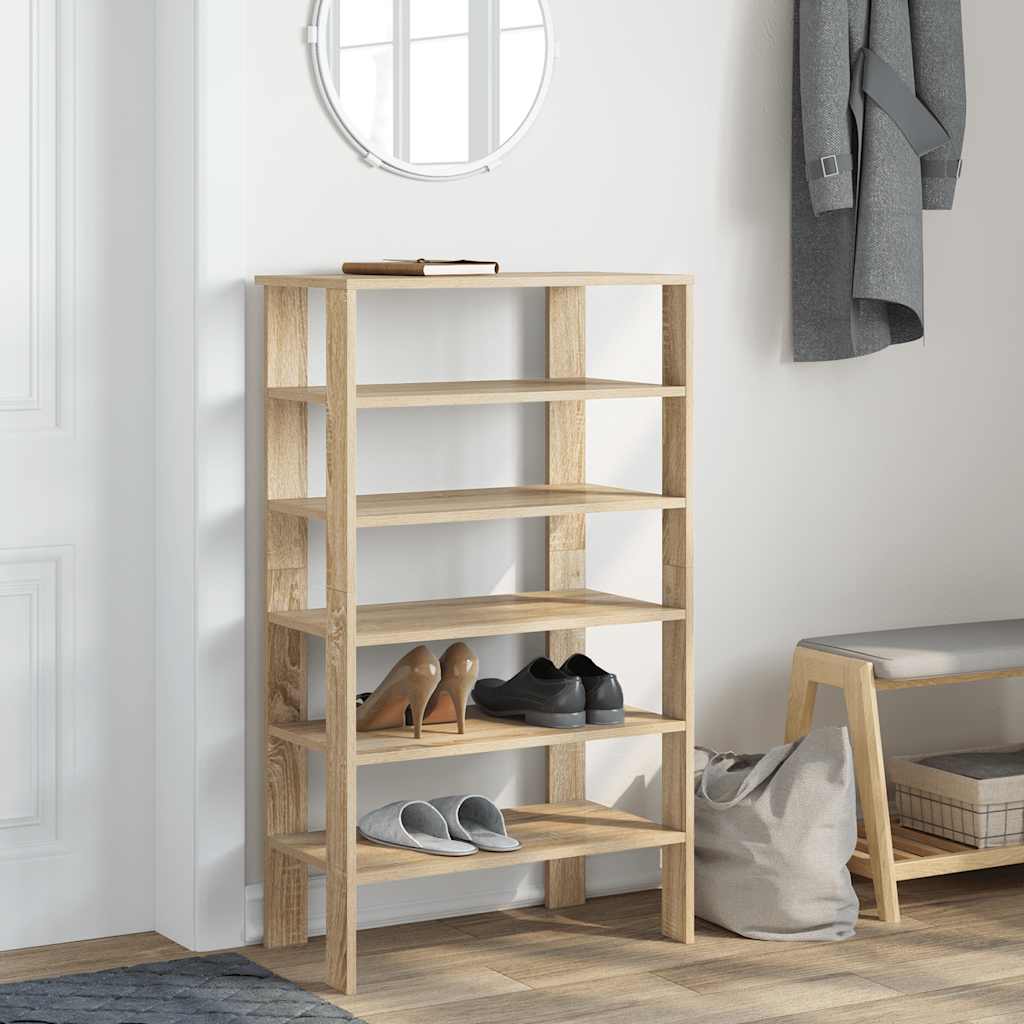 Schoenenrek 61x32x105 cm bewerkt hout sonoma eikenkleurig