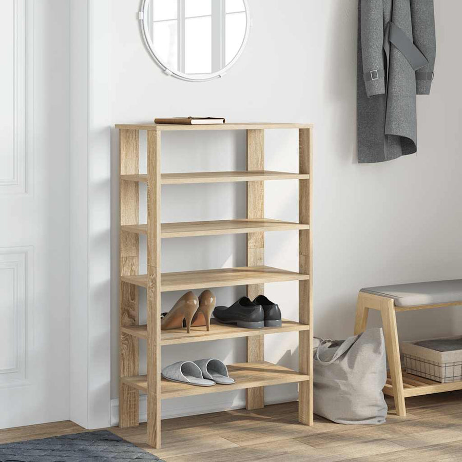 Schoenenrek 61x32x105 cm bewerkt hout sonoma eikenkleurig