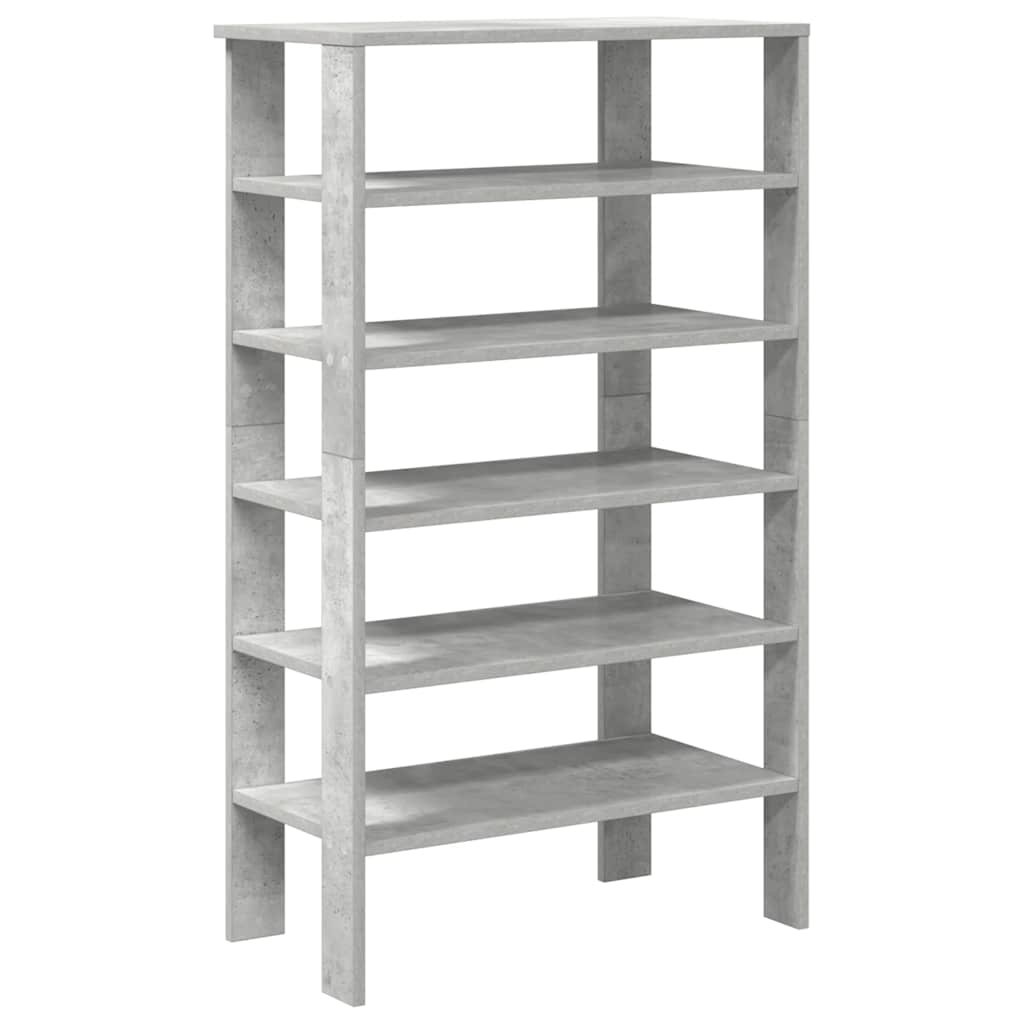 Schoenenrek 61x32x105 cm bewerkt hout betongrijs