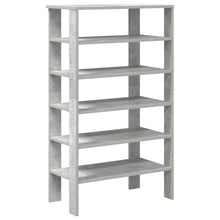 Schoenenrek 61x32x105 cm bewerkt hout betongrijs