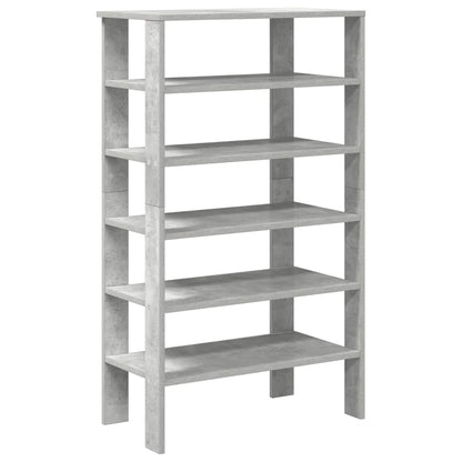 Schoenenrek 61x32x105 cm bewerkt hout betongrijs