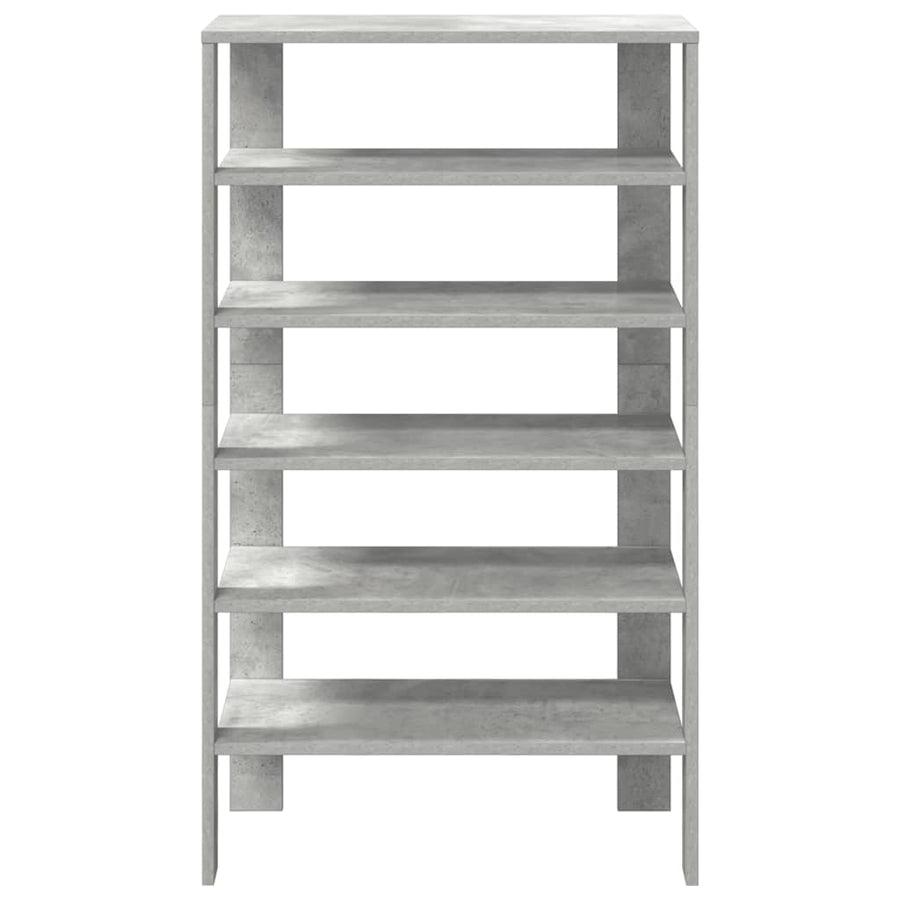 Schoenenrek 61x32x105 cm bewerkt hout betongrijs