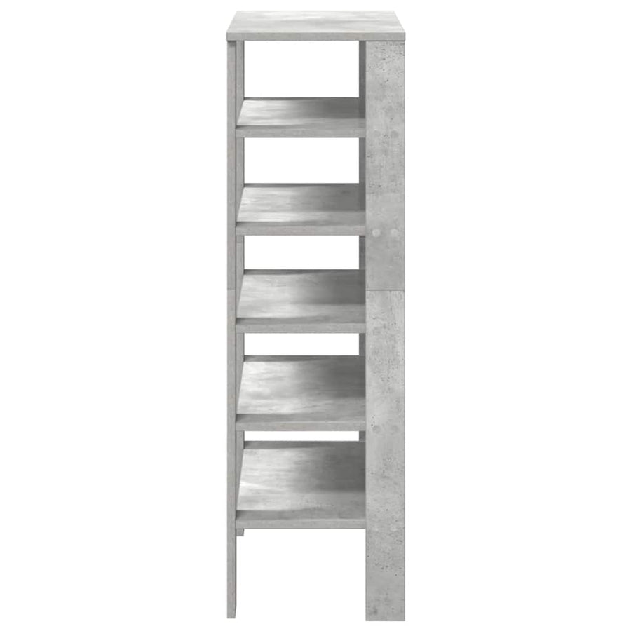 Schoenenrek 61x32x105 cm bewerkt hout betongrijs