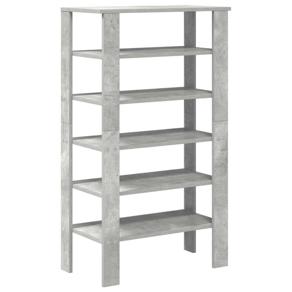Schoenenrek 61x32x105 cm bewerkt hout betongrijs
