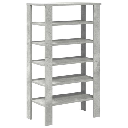Schoenenrek 61x32x105 cm bewerkt hout betongrijs