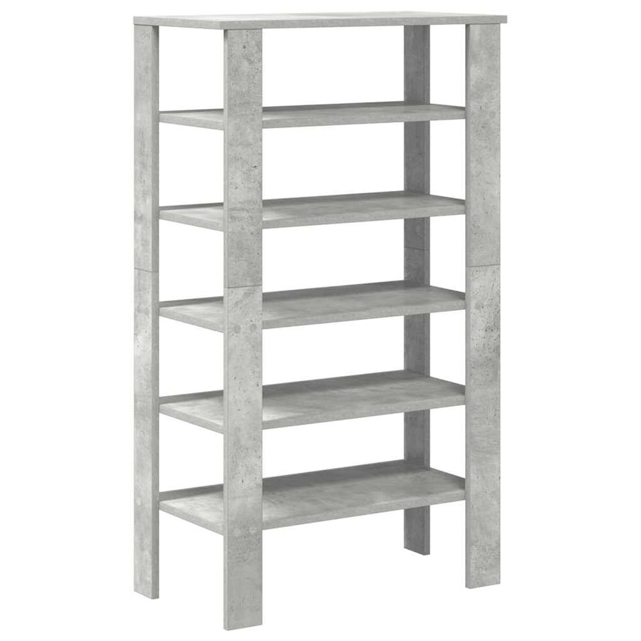 Schoenenrek 61x32x105 cm bewerkt hout betongrijs