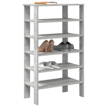 Schoenenrek 61x32x105 cm bewerkt hout betongrijs
